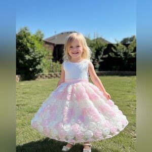 Elegant Pink Floral Dress